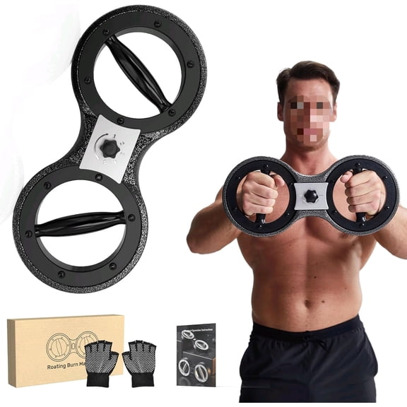Burn Machine Plus Upgraded 360 Rotating Shoulder Machine, Arm Trainer with Enlarged Inner Ring, Heavy-Duty Steel Build, Portable Home Gym Equipment for Full Body Workout & Boxing Training