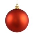 thumbnail image 1 of Burn Orange Matte UV Drilled Ball Ornament, 2.75 in. - 12 per Bag, 1 of 1