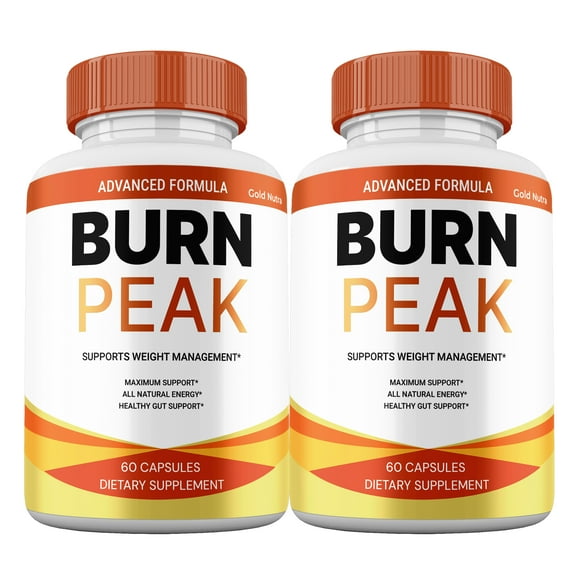Burn Peak Capsules, Maximum Strength All Natural Formula, BurnPeak Pills Supplement, 60 Capsules per Bottle (2 Pack)