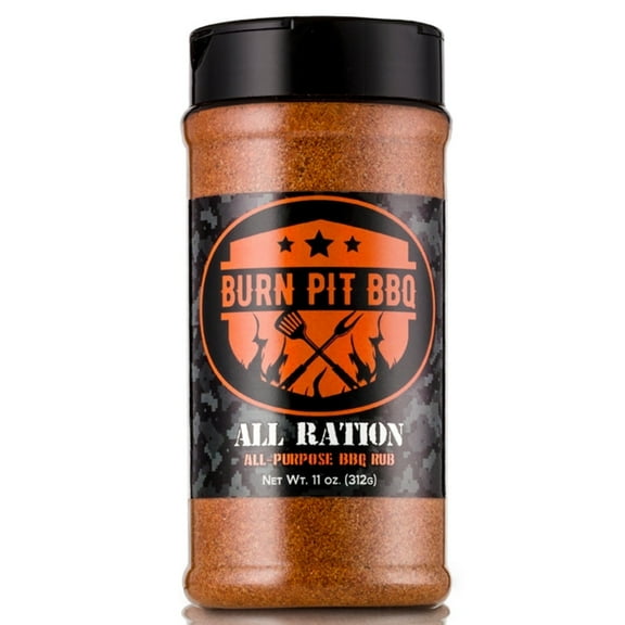 Burn Pit BBQ All Ration All-Purpose BBQ Rub and Seasoning, 11 oz Classic Sweet and Smoky Blend