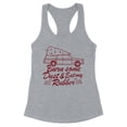 thumbnail image 1 of Burn Some Dust and Eat My Rubber Tank Top Fitted Racerback Women's 2X-Large Heather Grey, 1 of 5