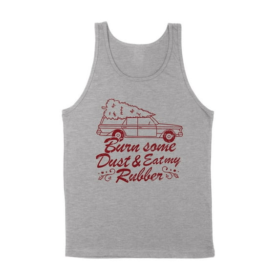 Burn Some Dust and Eat My Rubber Tank Top Unisex Medium Grey