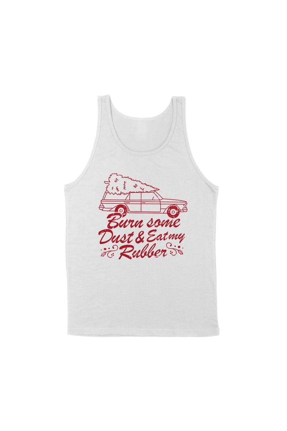 Burn Some Dust and Eat My Rubber Tank Top Unisex X-Large White