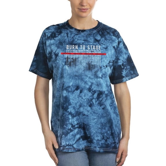 Burn To Stage Silver Dots Tie Dye Crystal Women -Image by Shutterstock, Female Large