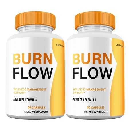 BurnFlow Capsules, Maximum Strength All Natural Formula, Burn Flow Pills Supplement, 60 Capsules (2 Pack)