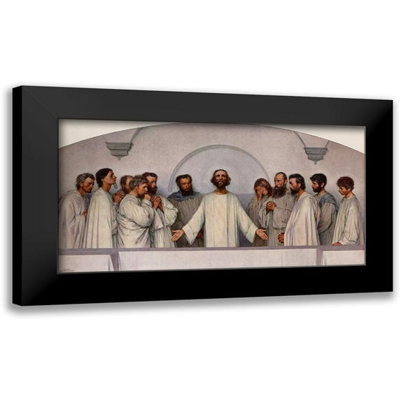 Burnand, Eugene 18x11 Black Modern Framed Museum Art Print Titled - The High Priestly Prayer