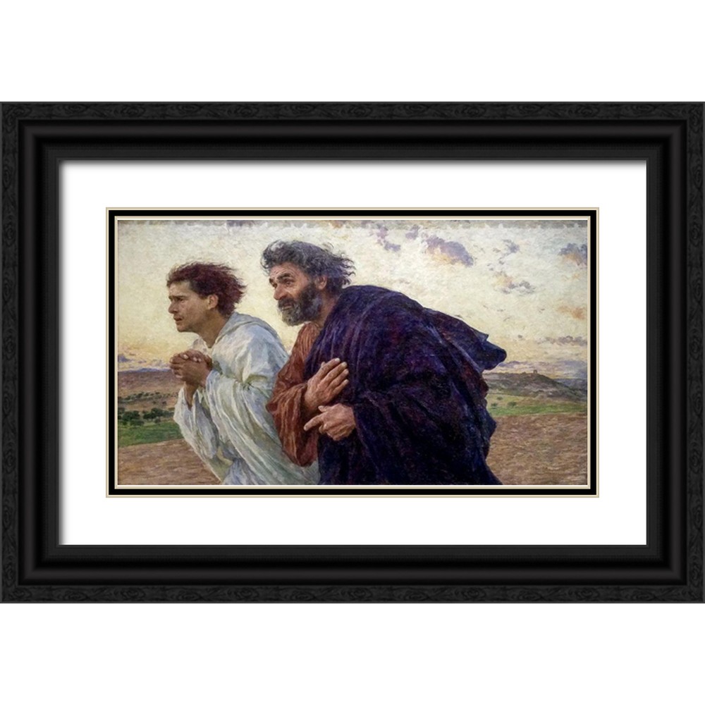 John Rushing Burnand, Eugene 18x12 Black Ornate Wood Framed with Double Matting ...