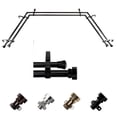 thumbnail image 1 of Burnard 13/16" Bay Window Double Curtain Rod 20"-36", 38"-72" - Black, 1 of 1