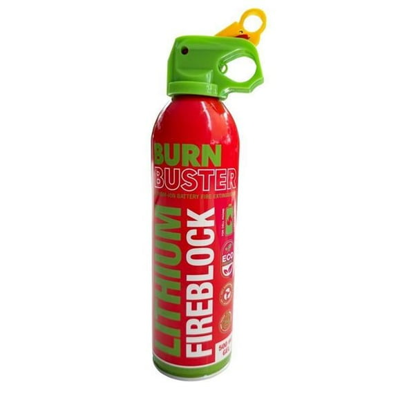 BurnBuster Fire Block Lithium-ion Battery Fire Extinguisher Can for power tools, cell phone, tablet, Proprietary Gel Formula, Made in USA, 14 oz, 1 Pack
