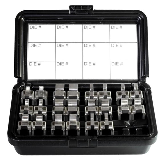 Burndy 6-Ton W Style Butting Twin Dies Lug Crimping Tool Dies