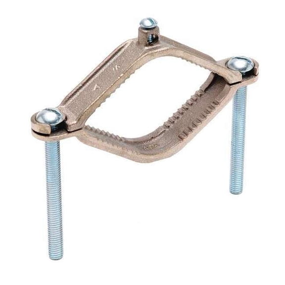 Burndy C-8 Cast Bronze Ground Clamp, 1.25" Width, 8.34" Length, 4.29" Height