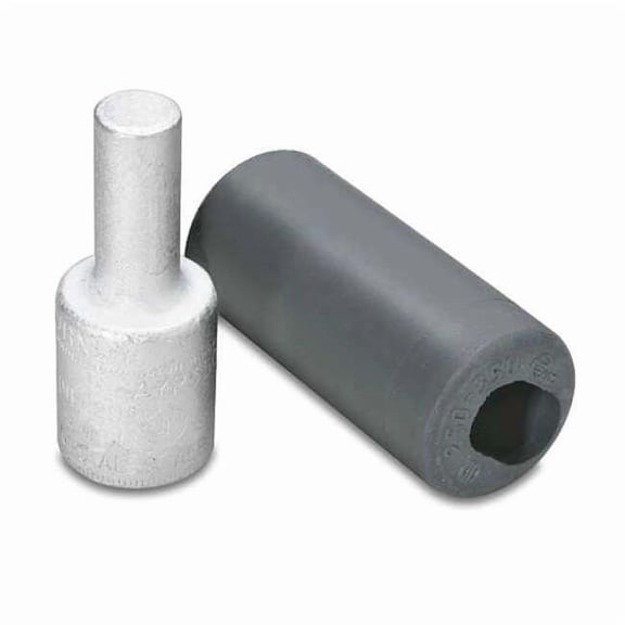 Burndy Compression Adapter, 2 AWG Max, Standard Barrel, Aluminum, Tan AYP2