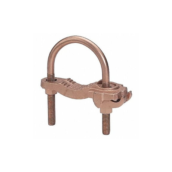 Burndy GAR3904-BU Ground Connector, High Conductivity, 4-4/0 AWG Cable Range, 2-1/2" - 3-1/2" IPS Size, 2.88" - 4.00" O.D. Range, 6" Width, 6.5" Height, CA3