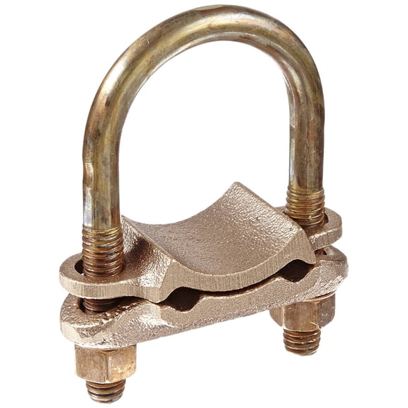 Burndy GD1626 Cable To Rod/Tube Ground Connector, 4 Sol. - 2/0 Str. Cable, 3 in. Width, 3-1/2 in. He