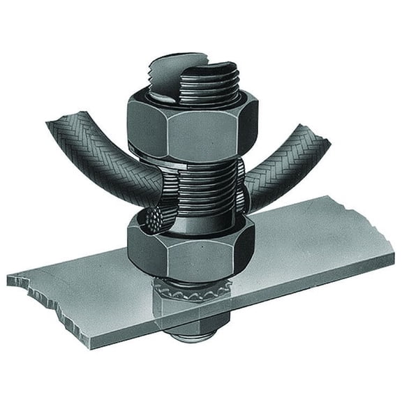 Burndy K2C23B1, Mechanical Grounding Connector, 8-2 Str 31/32 Post 2 Con, 1 PC