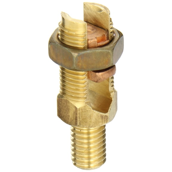 Burndy K2C25 Servit Post Mechanical Grounding Connector, 15/16" Nut Size, 9/16" Stud Length, for 1 or 2 Conductors CA2