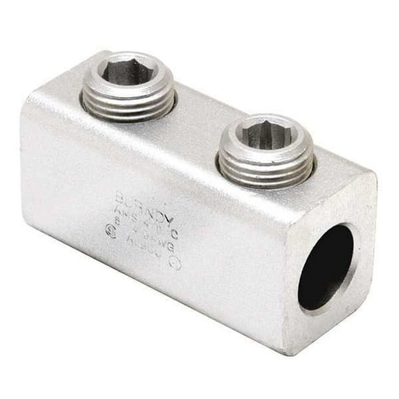 Burndy Mechanical Lug, 4/0 AWG Max, 2 Conductor, 9/16 in Stud, Aluminum AMS4/0