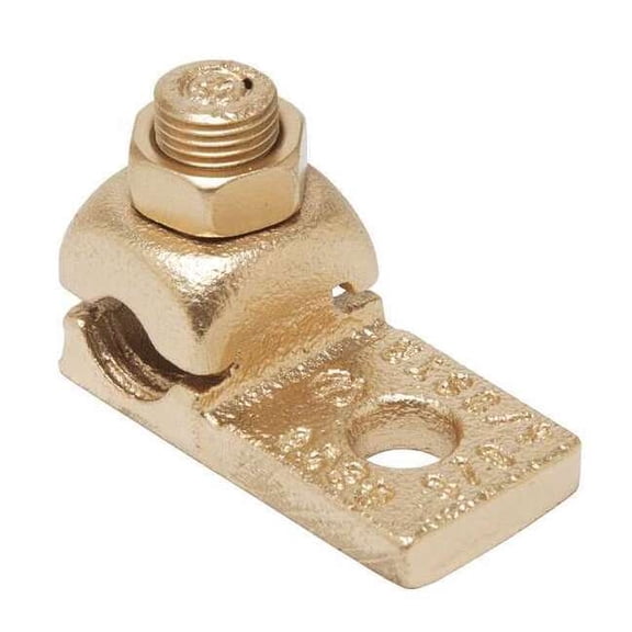 Burndy Mechanical Lug, 8 AWG Max, 1 Conductor, 1 Hole, #10 Stud, Copper QA8CB
