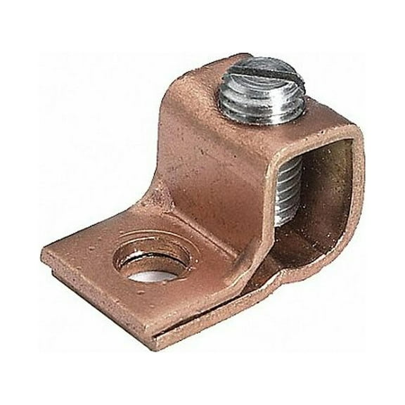 Burndy Mechanical Lug, 4 AWG Max, 1 Conductor, 1 Hole, #10 Stud, Copper KPB4CG1