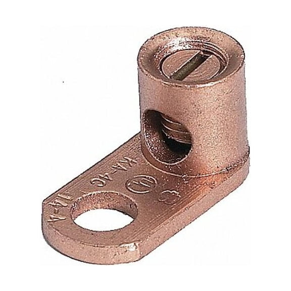 Burndy Mechanical Lug, 1 Conductor, 5/16 in Stud, Copper GKA4C