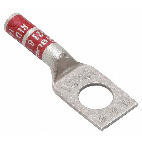 Burndy OneHoleLugCmprsnConn,Long,Red,49  YA8CTC38