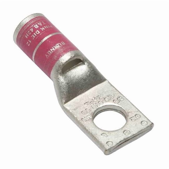 Burndy OneHoleLugCmprsnConn,STD,Pink,12/348 YA25L4BOX