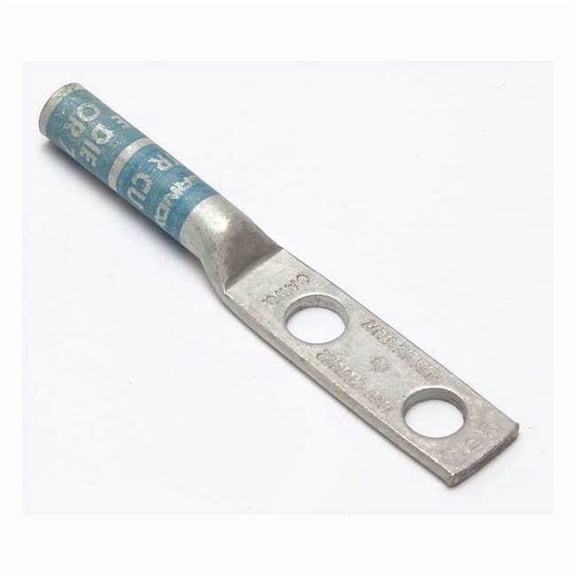 Burndy TwoHoleLugCmprsnConn,Long,Blue,374/7 YA6C2TC14E2