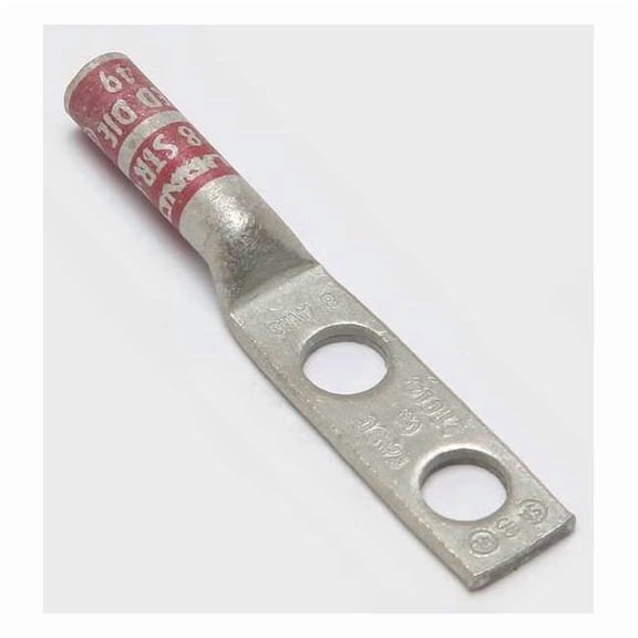 Burndy TwoHoleLugCmprsnConn,Long,Red,49 YA8C2TC14