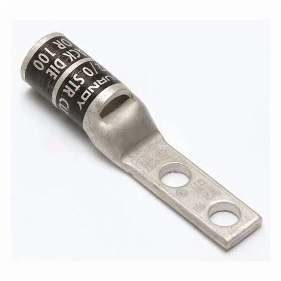 Burndy TwoHoleLugCmprsnConn,STD,Black,13 YA26L2NT14