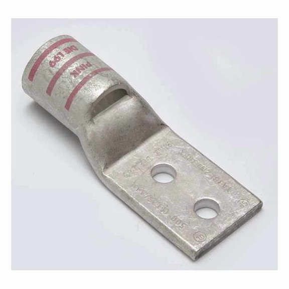 Burndy TwoHoleLugCmprsnConn,STD,Pink,L99 YA38L2NT38FX