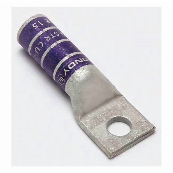 Burndy OneHoleLugCmprsnConn,Long,Purple,15 YA28TC38
