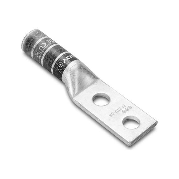 Burndy YA6C-2TC14 2 Hole, 1/4 Stud, 6 Copper Stranded
