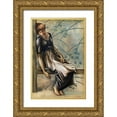 thumbnail image 1 of Burne–Jones, Edward 13x18 Gold Ornate Wood Framed with Double Matting Museum Art Print Titled - The Briar Rose Series-Study for The Garden Court, 1 of 4