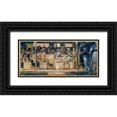thumbnail image 1 of Burne–Jones, Edward 14x8 Black Ornate Wood Framed with Double Matting Museum Art Print Titled - Quest for the Holy Grail-Study for the Summons, 1 of 4