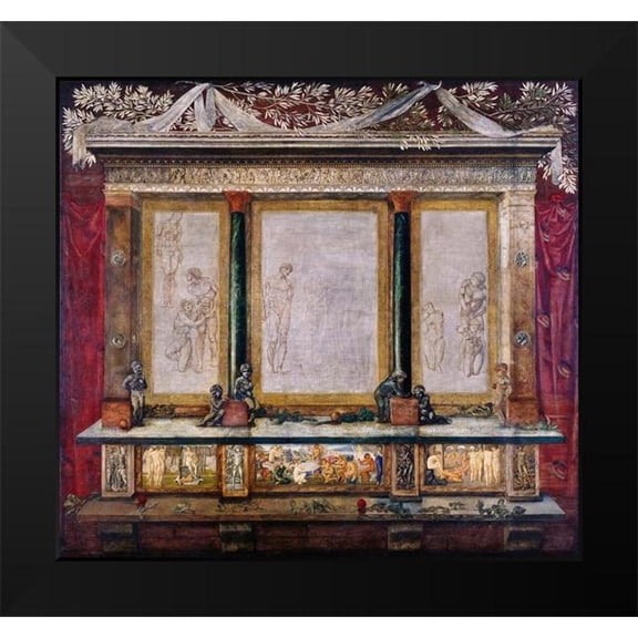 Burne–Jones, Edward 16x15 Black Modern Framed Museum Art Print Titled - Troy Triptych