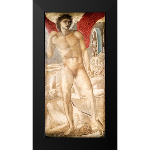 Burne–Jones, Edward 9x14 Black Modern Framed Museum Art Print Titled - Troy Triptych-Study for Love subduing Oblivion