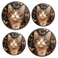 thumbnail image 1 of Burner Covers for Electric Stove Set of 4 for Range Accessories, Big Eyed Tabby Cat In Flowers Gas Stove Top Covers for Expanding Counter Space Stovetop Decor, 1 of 2