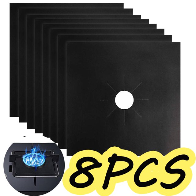 8PCS Nonstick Reusable Burner Covers, Gas Stove Protector, Adjustable