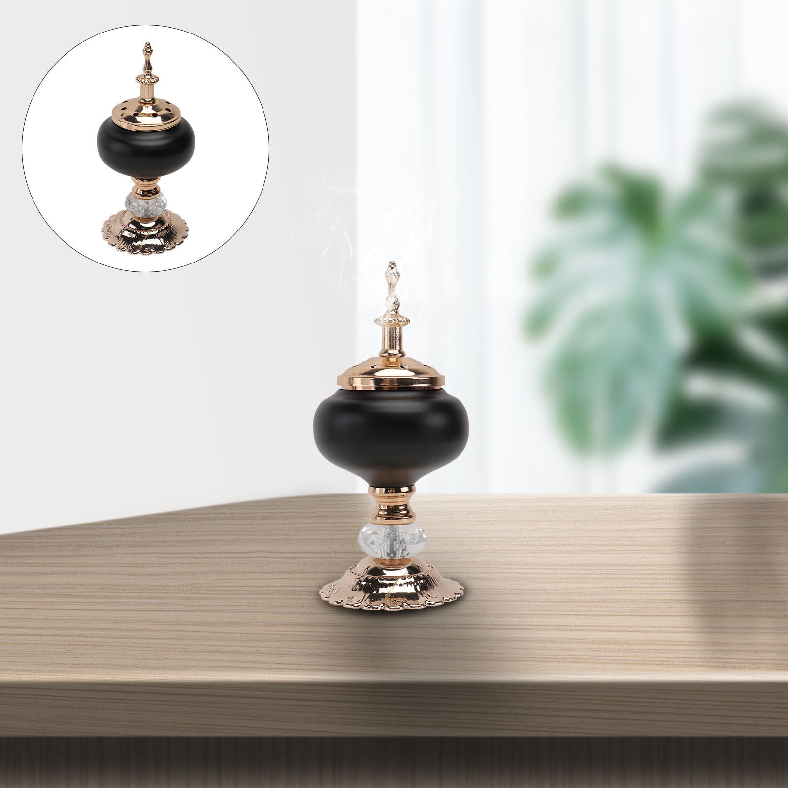 Burner Incense Bakhoor Oud Holder Frankincense Metal Charcoal Bukhoor