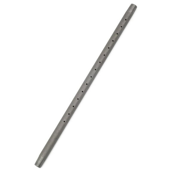 Burner Pipe for Fireplace - Silver Low Carbon Steel - 17 24 30 36 42 Inch Options - Replacement Chimney Pipe - Fast Heating - Easy Installation