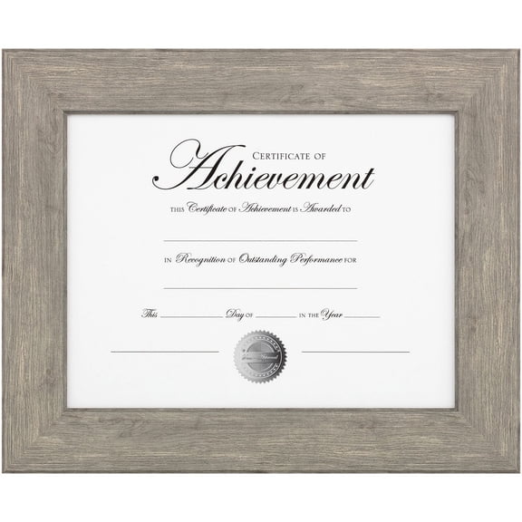 Burnes Document Frame 8.50" x 11" Frame Size - Rectangle - Vertical, Horizontal - Blue, Gray