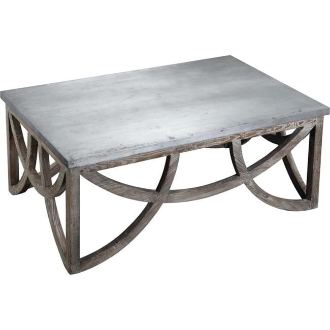 Aimee Rustic Industrial Pine Wood Coffee Table