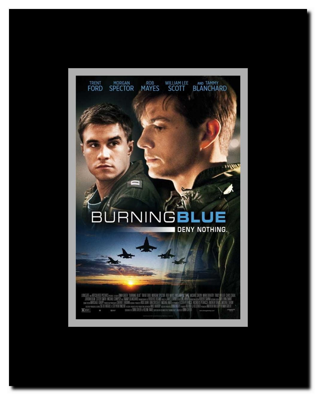 Burning Blue Framed Movie Poster