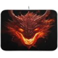 thumbnail image 1 of Burning Dragon Dish Drying Mat, Absorbent Microfiber Pad Protector For Kitchen Counter Top Mat Dish Drainboard 18x24in Home Decor, 1 of 7