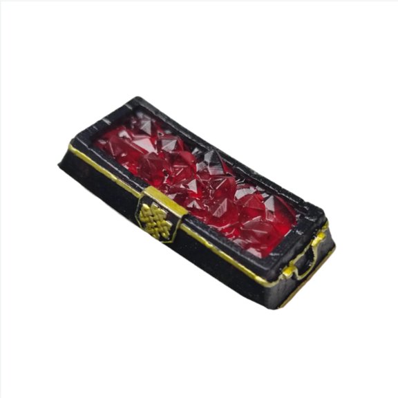 Burning Flame Crystal Keycap, 2.25u Translucent Resin Artisan Key with Fiery Interior, Eye-Catching Enter Key Gift for Him