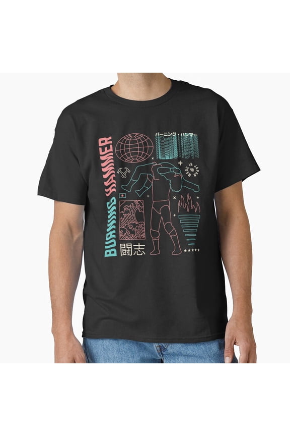 Burning Hammer Streetwear MMA Retro Fighter Bold Graphic Unisex T-Shirt, up to size 5XL