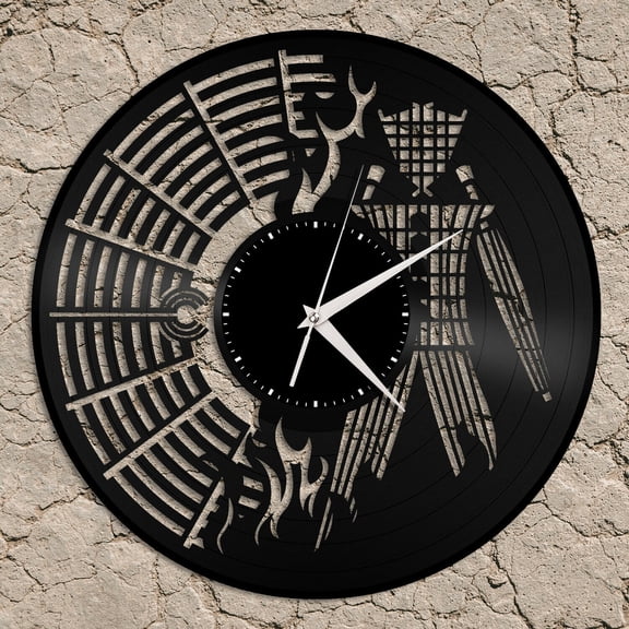 Burning Man Vinyl Wall Clock Unique Design Kids Room Christmas Decoration Vintage Design Office Bar Room Home Decor