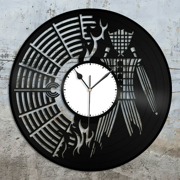 Burning Man Vinyl Wall Clock Unique Gift for Friends Home Kids Room Decoration Vintage Design Office Bar Room Home Decor