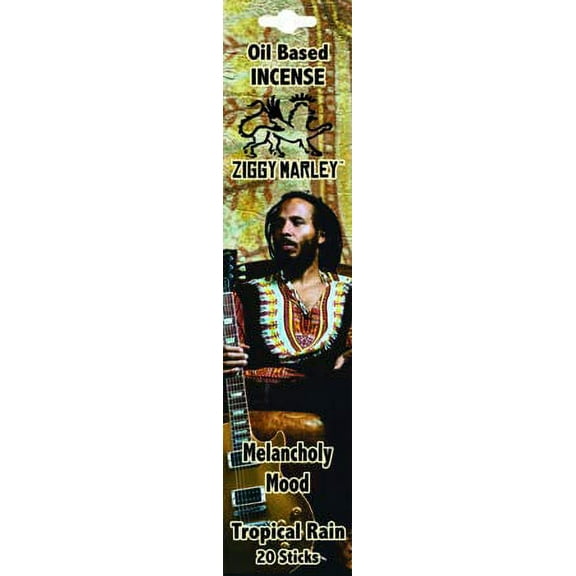 Burning Rage Ziggy Marley Incense 20 Stick Pack - Melancholy Mood (Tropical Rain Fragrance)