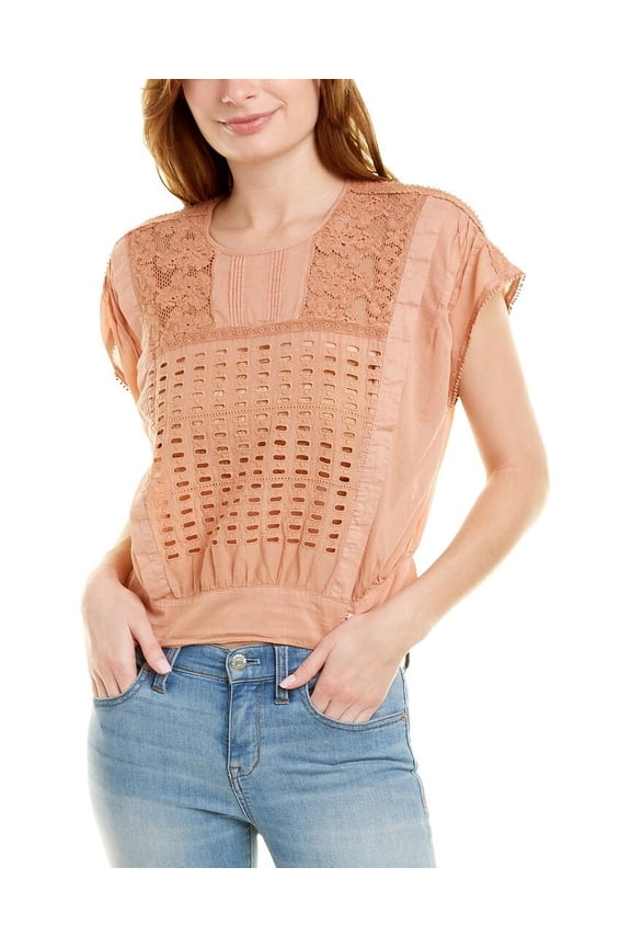 womens  Half Moon Top, XS, Pink